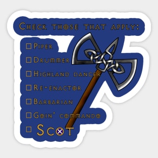 Checklist Sticker